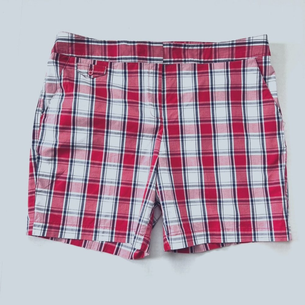 IZOD Checked Shorts SZ 14